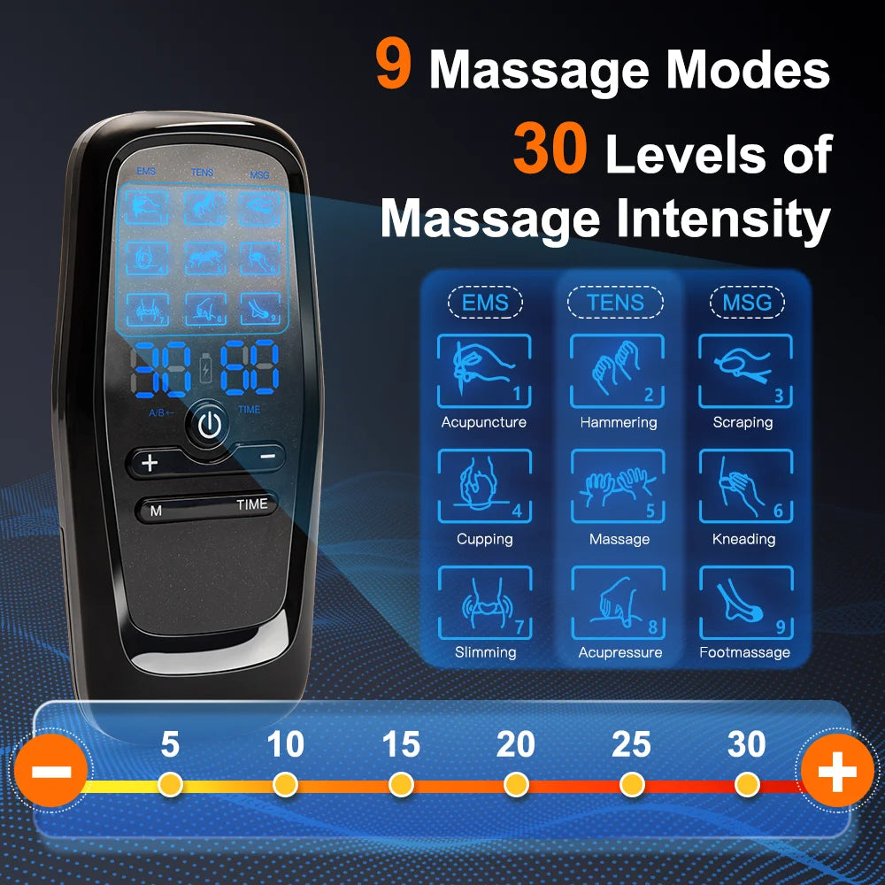 Digital Muscle Stimulator — Rechargeable Electric Massage Unit