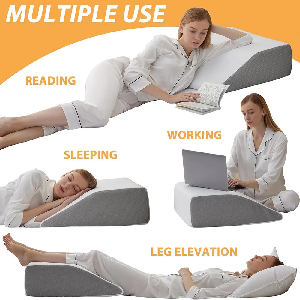 Memory Foam Leg Elevation Wedge Pillow